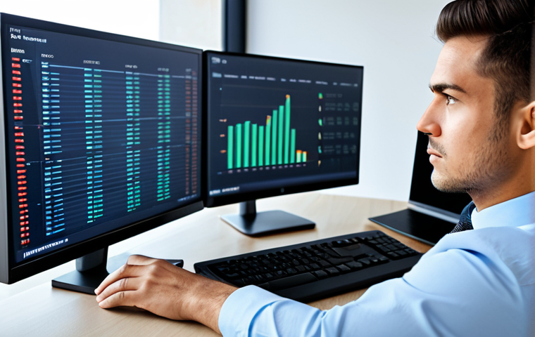 A focused professional person, fully clothed in a modest business suit, is sitting at a sleek desk in a modern, secure office environment. They are vigilantly reviewing digital data and secure online transactions on multiple large computer monitors, symbolizing robust online consumer protection against fraud and data breaches. The setting is clean and technologically advanced, with a subtle glow from the screens. Perfect anatomy, correct proportions, natural pose, well-formed hands, proper finger count, natural body proportions, professional photography, high quality, safe for work, appropriate content, fully clothed, modest, family-friendly.