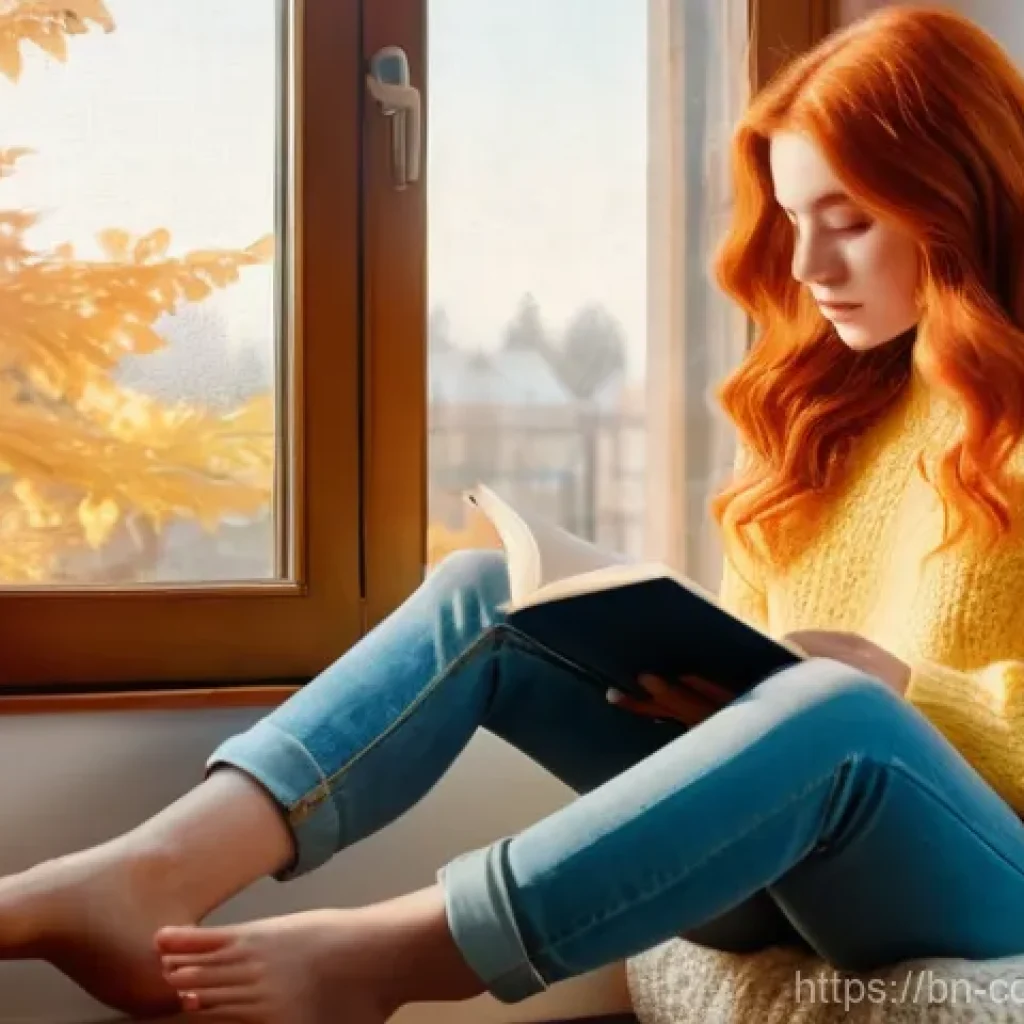 소비자 행동 데이터 분석을 통한 마케팅 혁신 - **Prompt 1: "A young woman, approximately 20 years old, with vibrant red hair styled in soft waves, ...