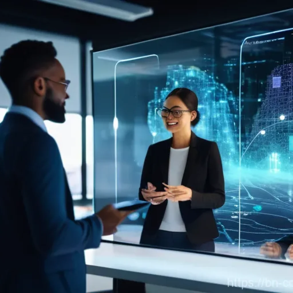 소비자 행동 데이터 활용과 실무 적용 사례 - **Prompt:** A diverse group of three business professionals (two men, one woman, all fully clothed i...