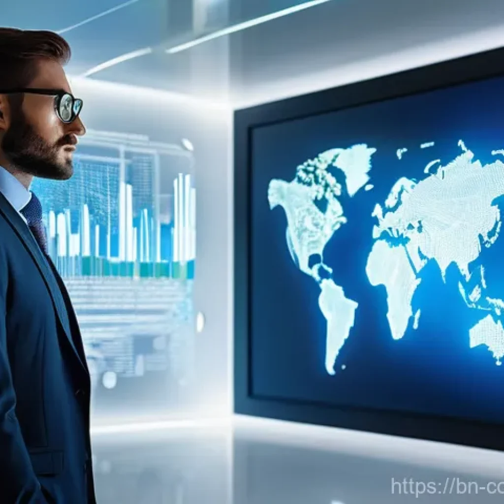 소비자 행동 데이터를 활용한 비즈니스 혁신 사례 연구와 분석 - **Prompt:** A modern business professional, wearing a stylish, fully-clothed business suit, stands i...