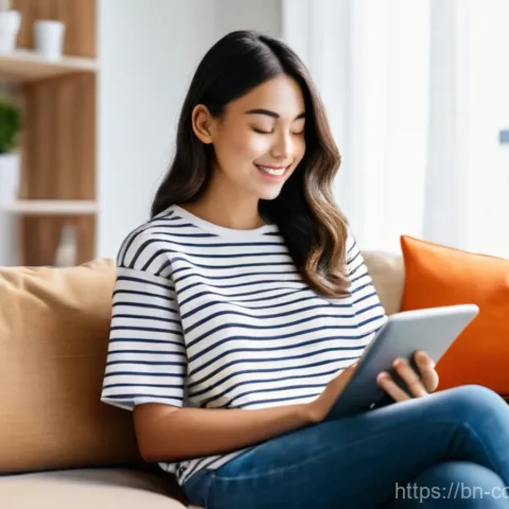 소비자 행동 연구와 시장 변화 분석 - **Digital Shopping Experience:**
    A young adult, approximately 20-25 years old, with a diverse ba...