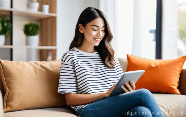 소비자 행동 연구와 시장 변화 분석 - **Digital Shopping Experience:**
    A young adult, approximately 20-25 years old, with a diverse ba...