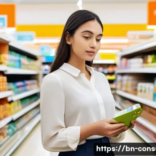 Home 29 소비자 보호 관련 법률 서비스 사례 - **Consumer Empowerment through Informed Choices**
A confident young woman (20-30 years old, wear...