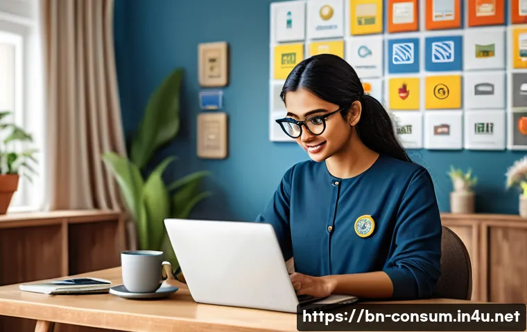 소비자 보호와 관련된 주요 이슈 분석 - A detailed digital illustration of a Bengali online shopper cautiously browsing a reputable e-commer...