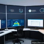 소비자중심 경영 사례와 디지털 혁신 전략 연구와 분석 - A modern digital customer service center showcasing a diverse team of Bengali professionals using AI...