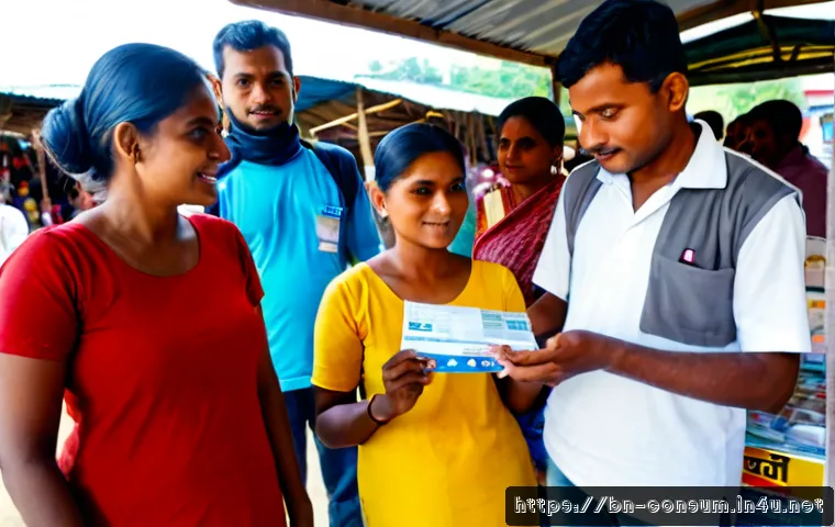 소비자 피해 예방 캠페인 성공 사례 - Photorealistic successful consumer protection campaign scene in Bangladesh, diverse adult shoppers s...